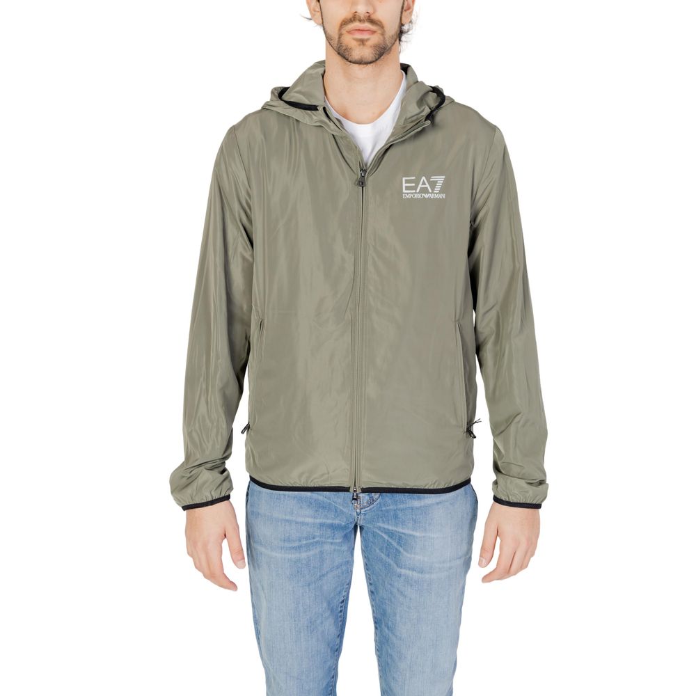 EA7 Emporio Armani Green Polyester Jacket EA7 Emporio Armani