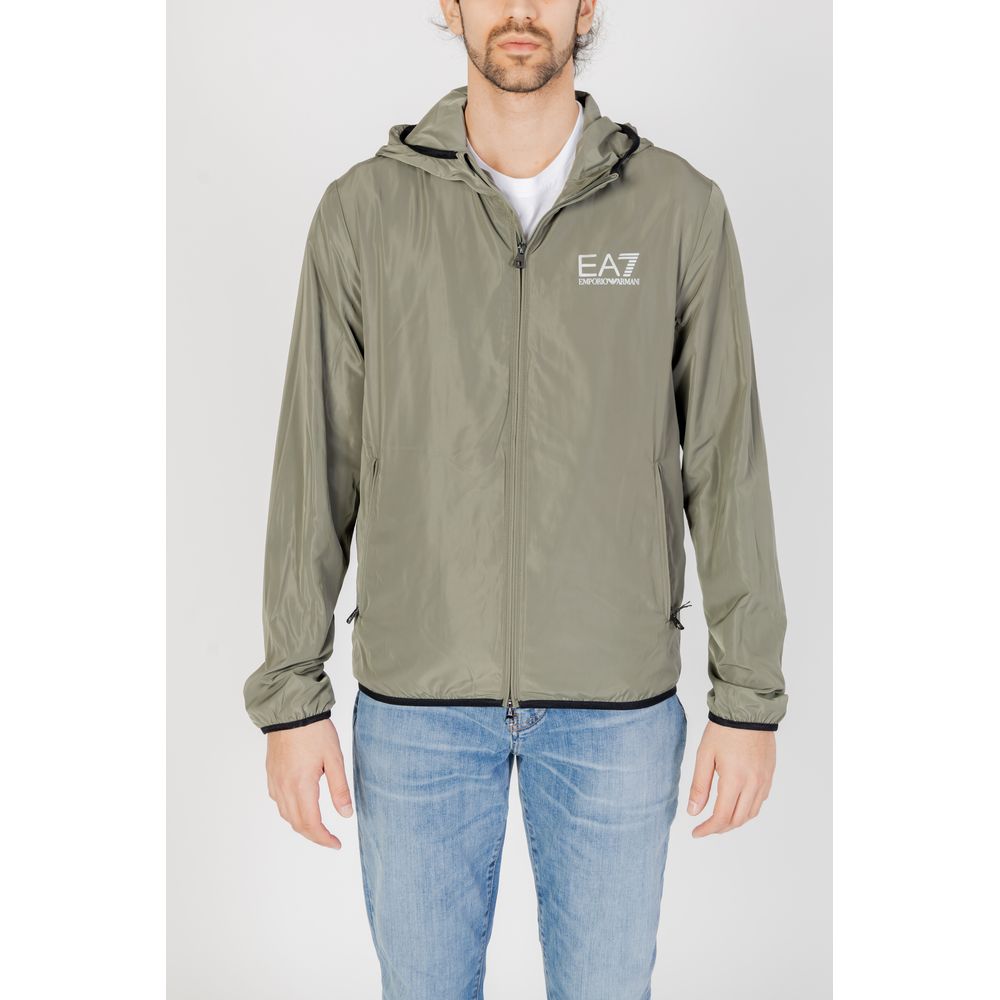 EA7 Emporio Armani Green Polyester Jacket EA7 Emporio Armani