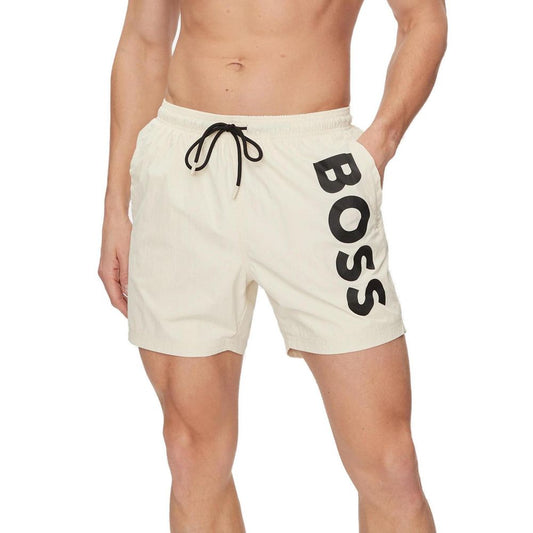 Hugo Boss Beige Polyester Swimwear Hugo Boss