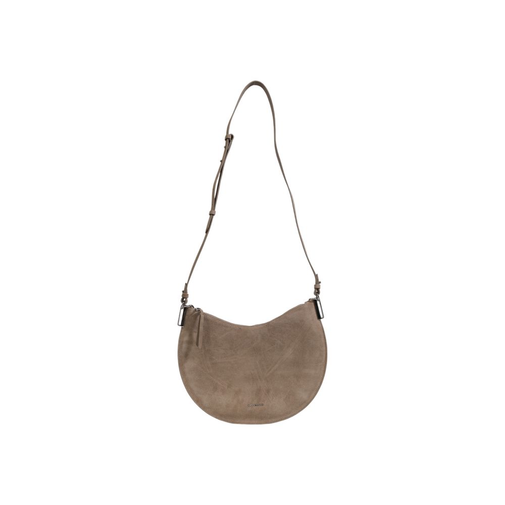 Coccinelle Gray Suede Handbag Coccinelle