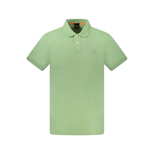 Hugo Boss Green Cotton Polo Shirt