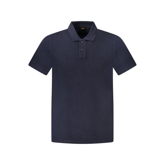 Hugo Boss Blue Cotton Polo Shirt