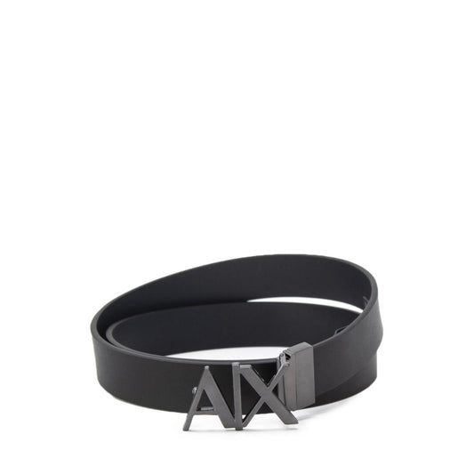 Armani Exchange Black Leather Belt Armani Exchange