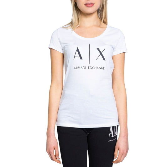 Armani Exchange White Cotton Tops & T-Shirt Armani Exchange