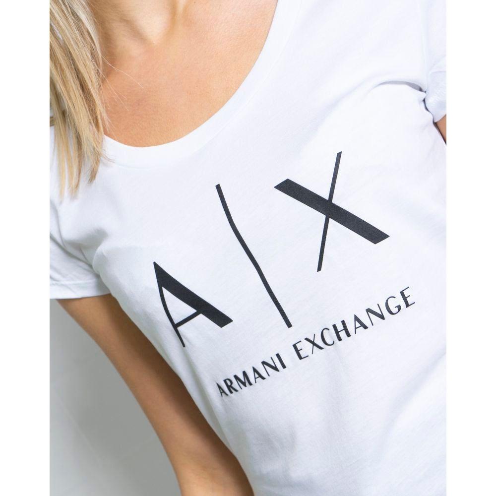 Armani Exchange White Cotton Tops & T-Shirt Armani Exchange