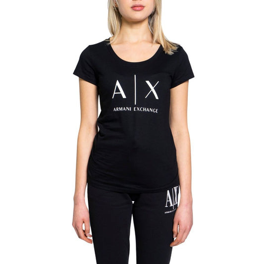 Armani Exchange Black Cotton Tops & T-Shirt Armani Exchange