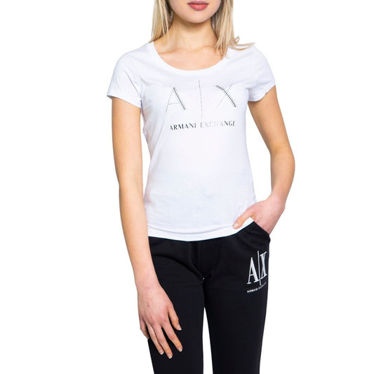 Armani Exchange White Cotton Tops & T-Shirt Armani Exchange