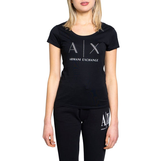 Armani Exchange Black Cotton Tops & T-Shirt Armani Exchange