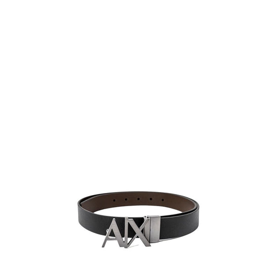 Armani Exchange Black Leather Belt Armani Exchange