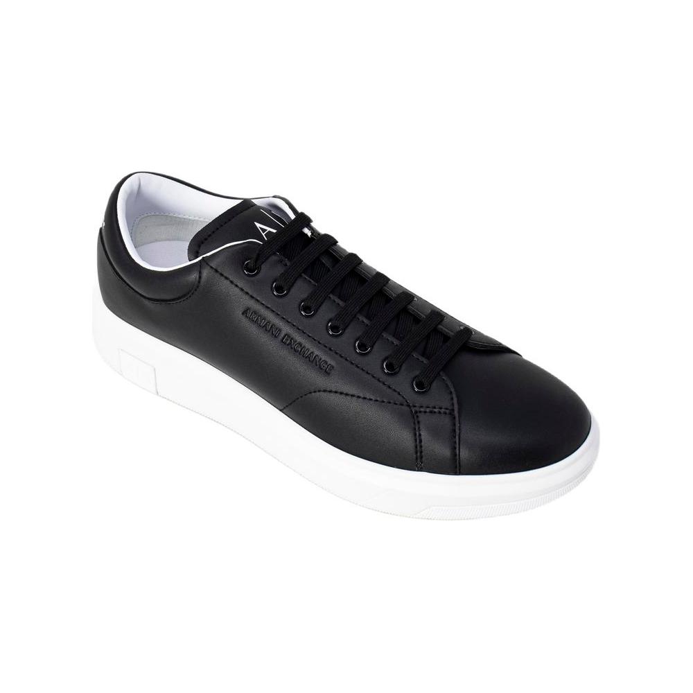 Armani Exchange Black Leather Sneaker Armani Exchange