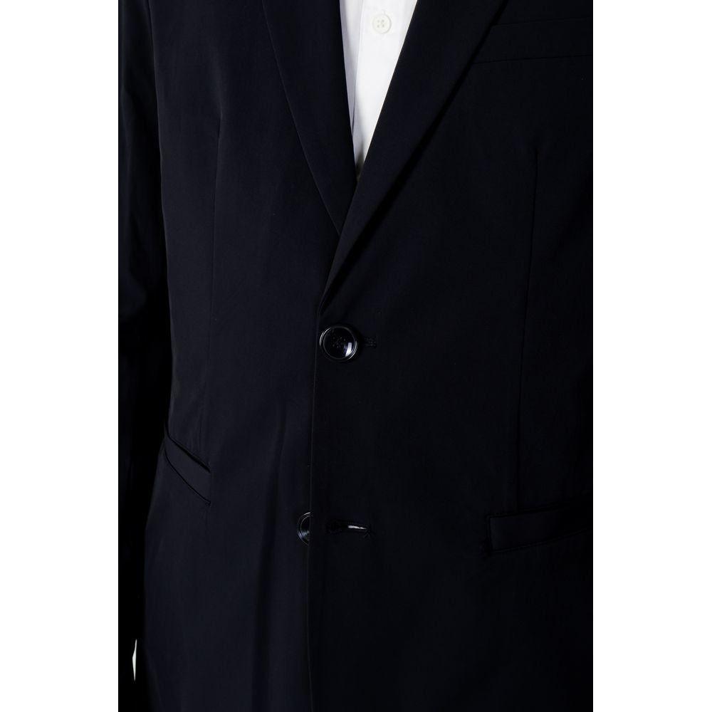 Armani Exchange Blue Cotton Blazer Armani Exchange