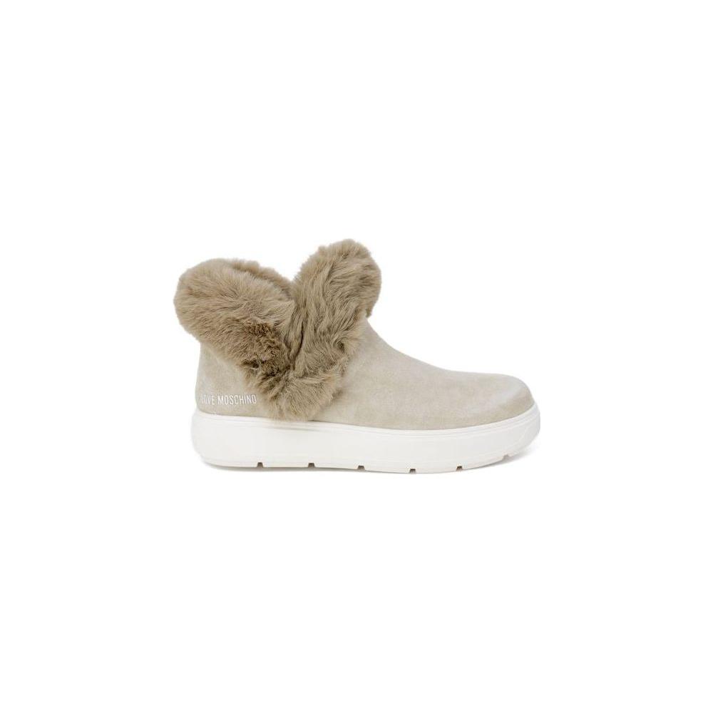 Love Moschino Beige Leather Sneaker Love Moschino