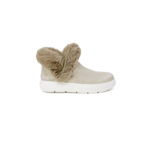 Love Moschino Beige Leather Sneaker Love Moschino