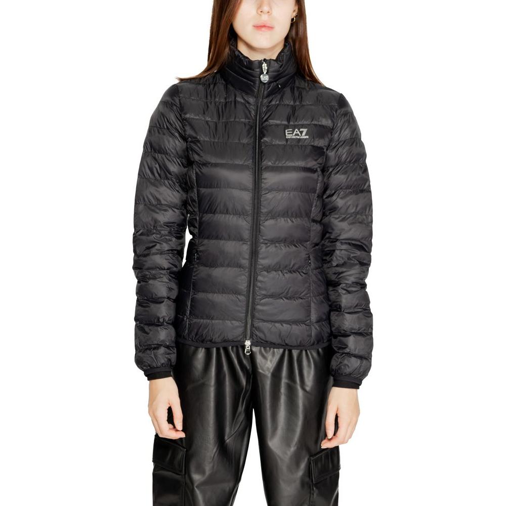 EA7 Emporio Armani Black Polyamide Jackets & Coat EA7 Emporio Armani