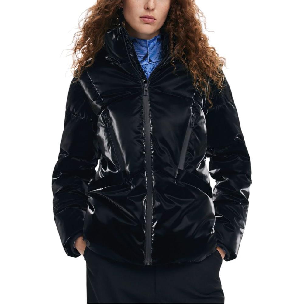 Desigual Black Polyester Jackets & Coat Desigual