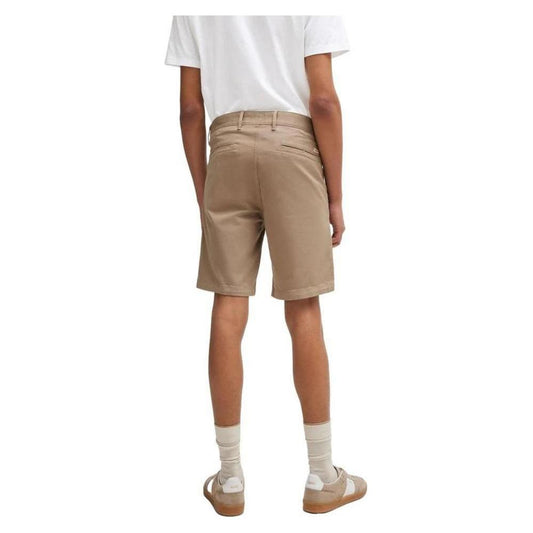 Hugo Boss Beige Cotton Short Hugo Boss Dim Gray