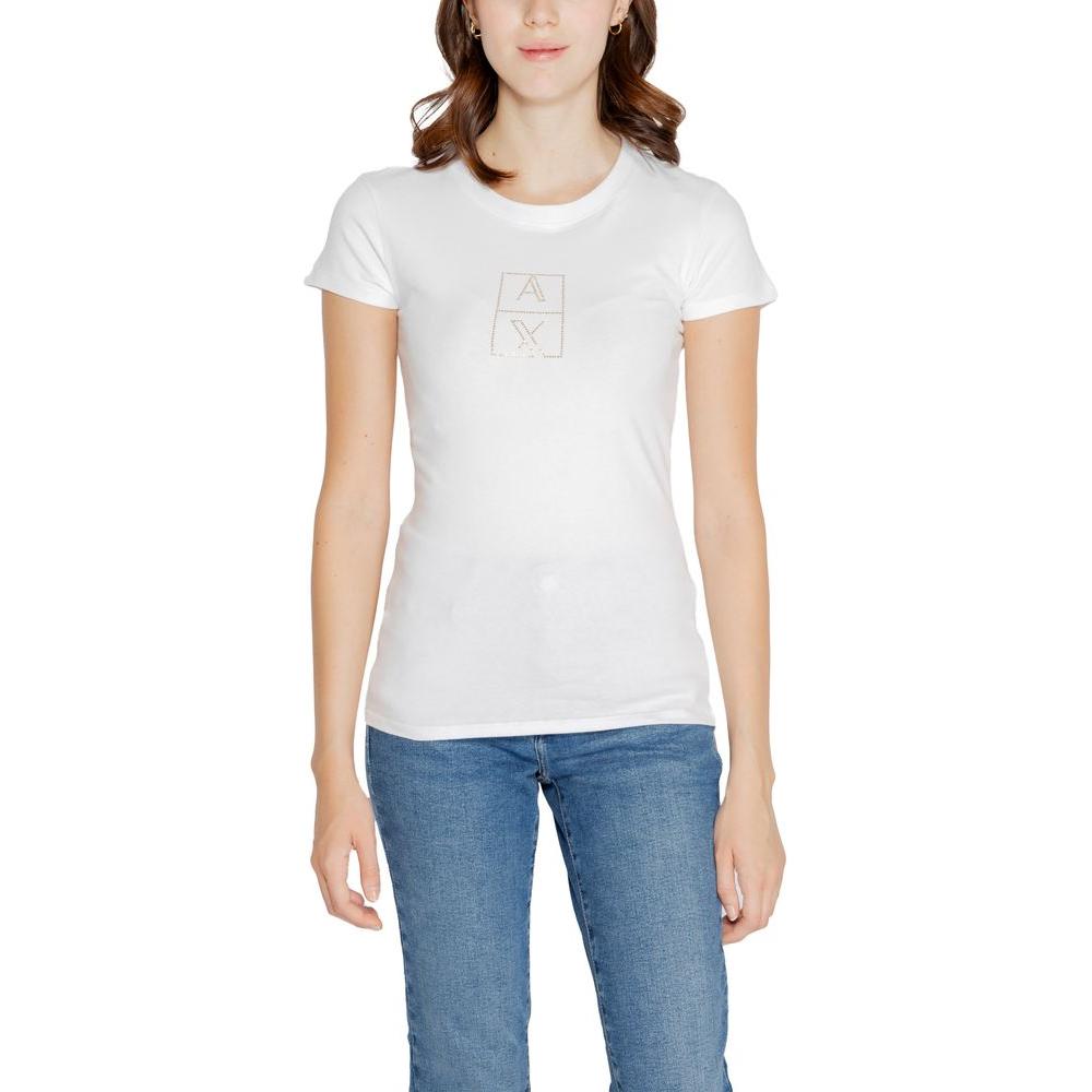 Armani Exchange White Cotton Tops & T-Shirt Armani Exchange