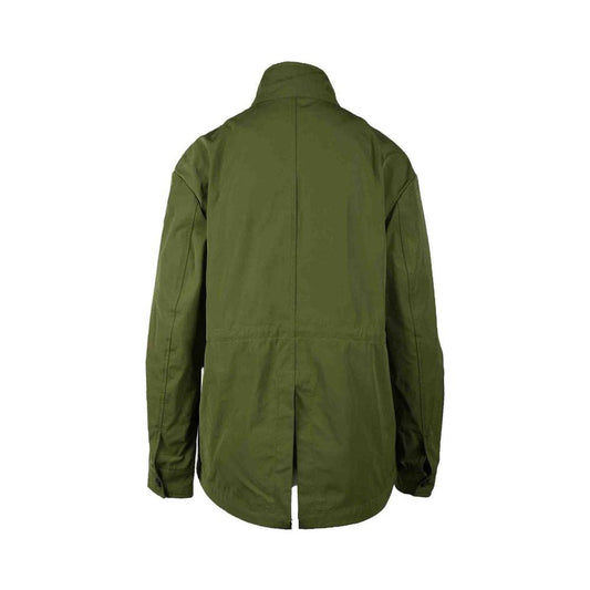 Love Moschino Green Polyester Jackets & Coat Love Moschino Dark Olive Green