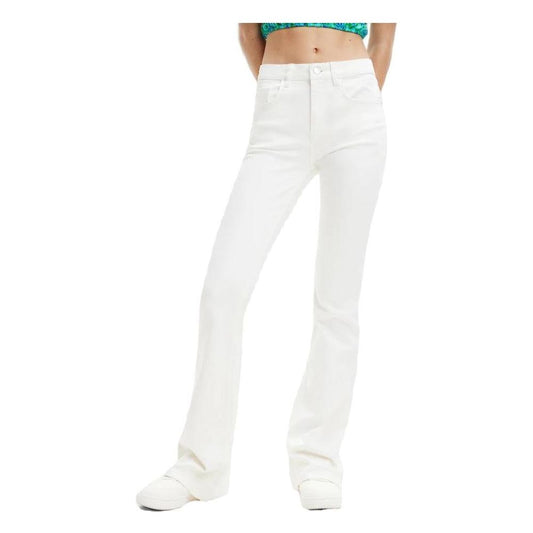 Desigual White Cotton Jeans & Pant Desigual