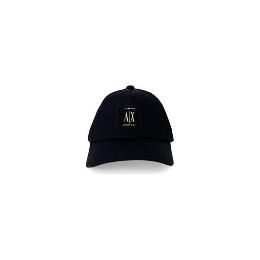 Armani Exchange Black Cotton Hats & Cap Armani Exchange