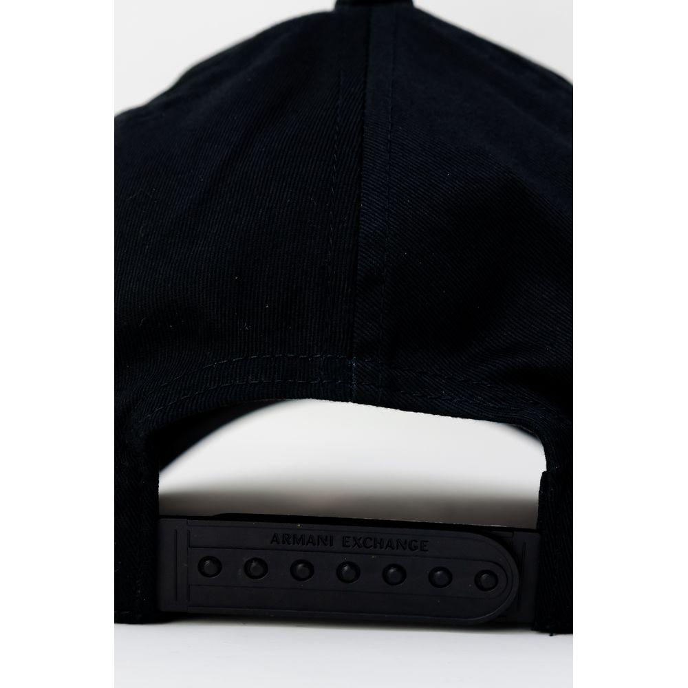 Armani Exchange Black Cotton Hats & Cap Armani Exchange