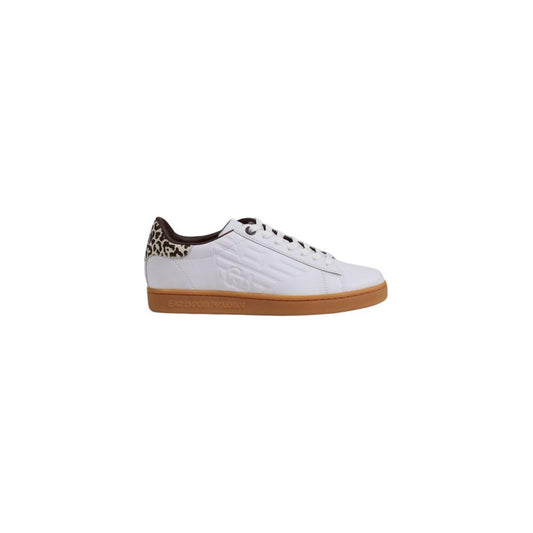 EA7 Emporio Armani Beige Leather Sneaker EA7 Emporio Armani Light Gray