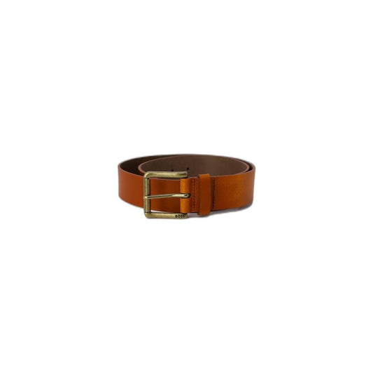 Hugo Boss Beige Leather Belt Hugo Boss Saddle Brown