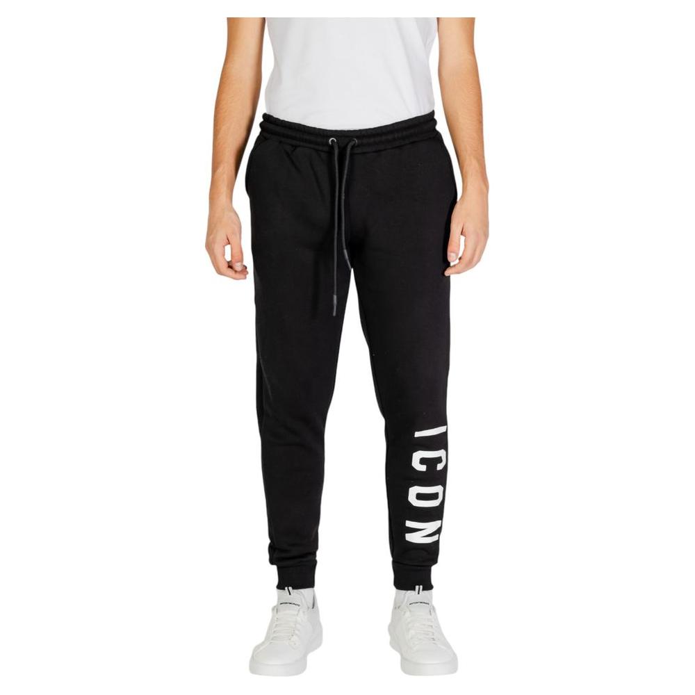 Icon Black And White Cotton Jeans & Pant Icon