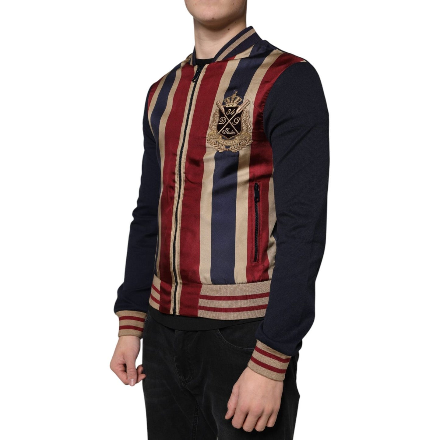 Dolce & Gabbana Multicolor #DGMillennials Full Zip Men Bomber Jacket Dolce & Gabbana