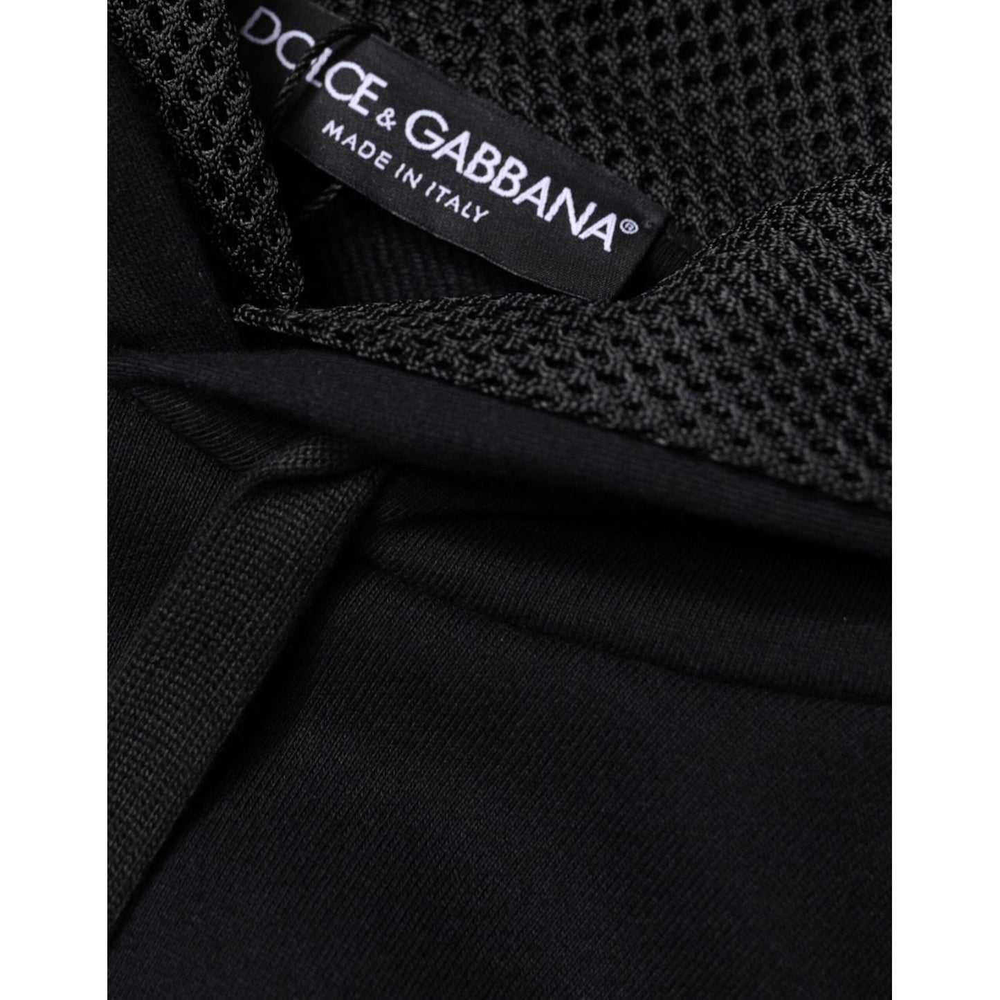 Dolce & Gabbana Black Hooded Pullover Men Sweatshirt Sweater Dolce & Gabbana