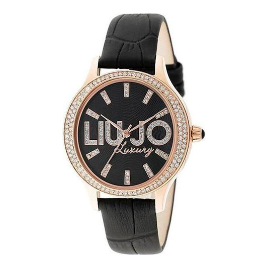 Liu Jo Black Leather Watch Liu Jo Light Gray