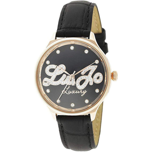 Liu Jo Black Leather Watch Liu Jo Light Gray