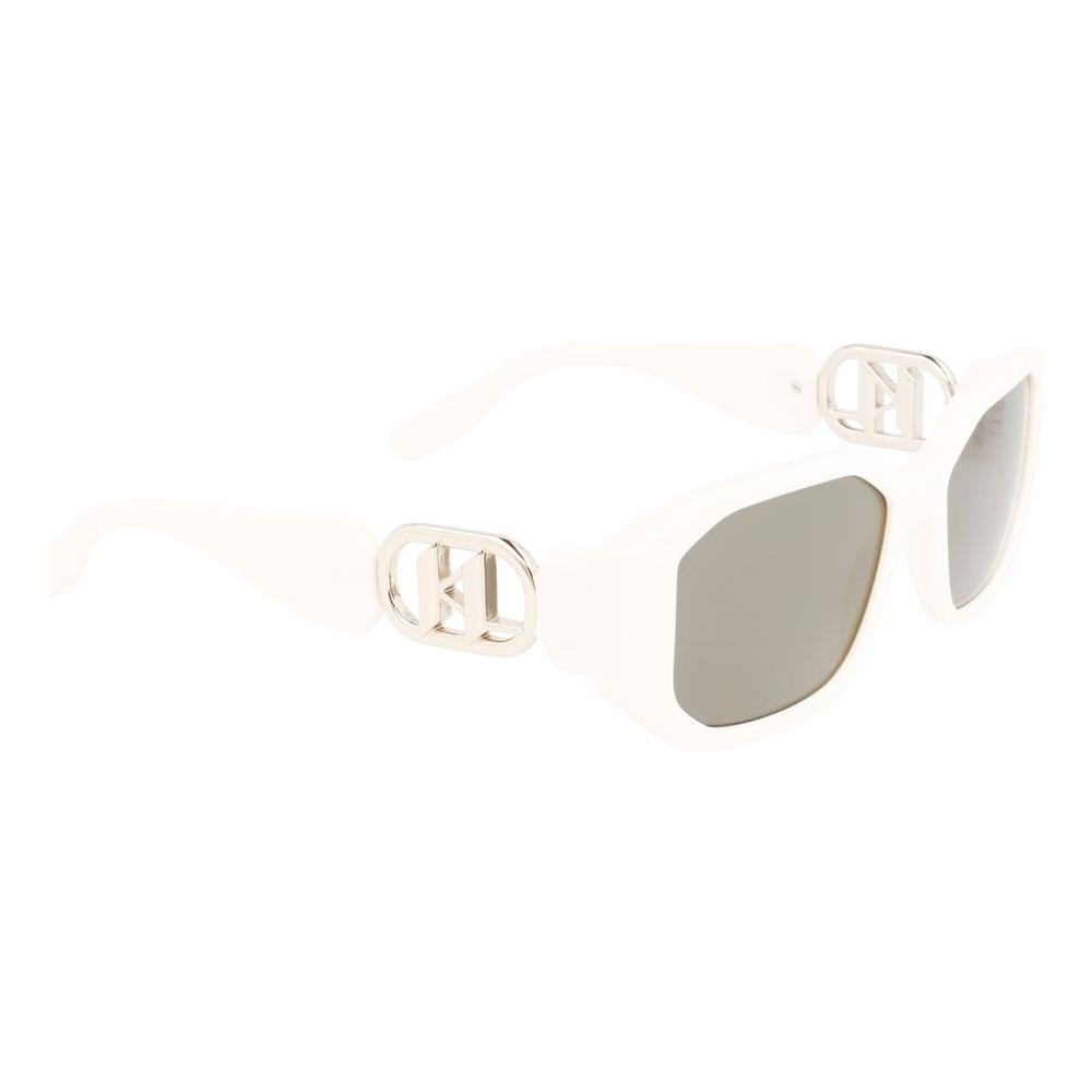 Karl Lagerfeld White Injected Sunglasses Karl Lagerfeld White Smoke