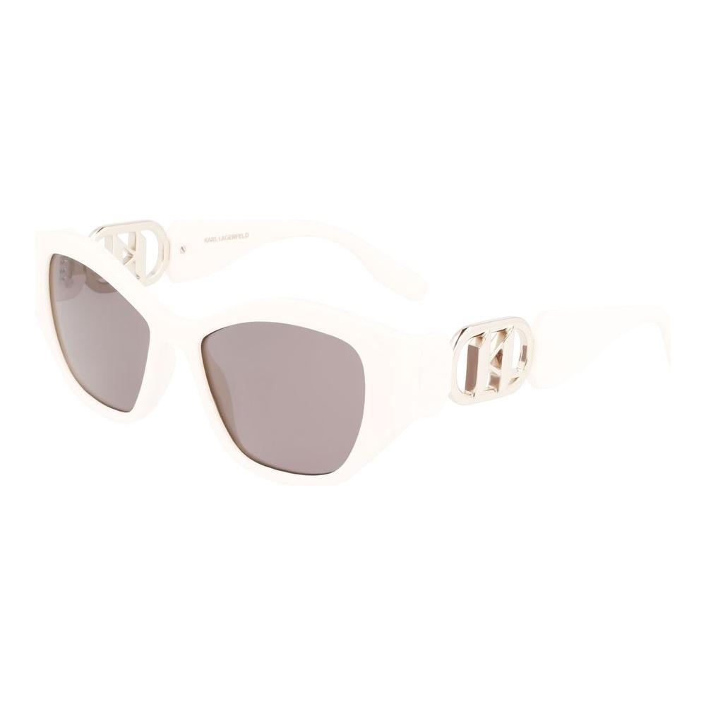 Karl Lagerfeld White Injected Sunglasses Karl Lagerfeld White Smoke