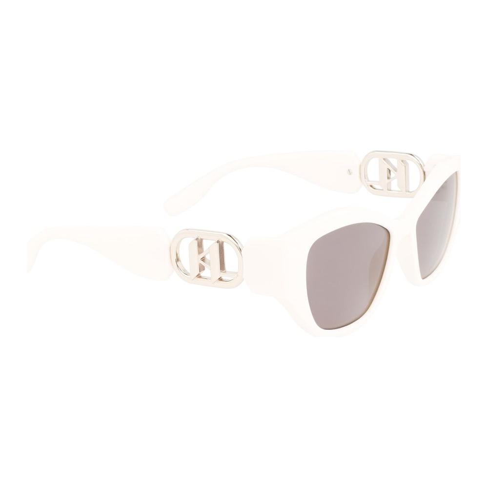 Karl Lagerfeld White Injected Sunglasses Karl Lagerfeld White Smoke