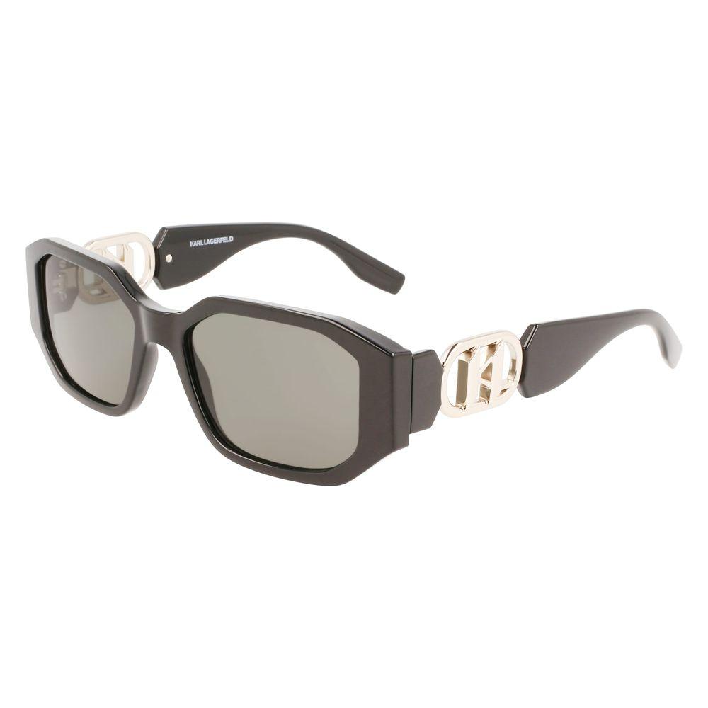 Karl Lagerfeld Black Injected Sunglasses Karl Lagerfeld Light Slate Gray