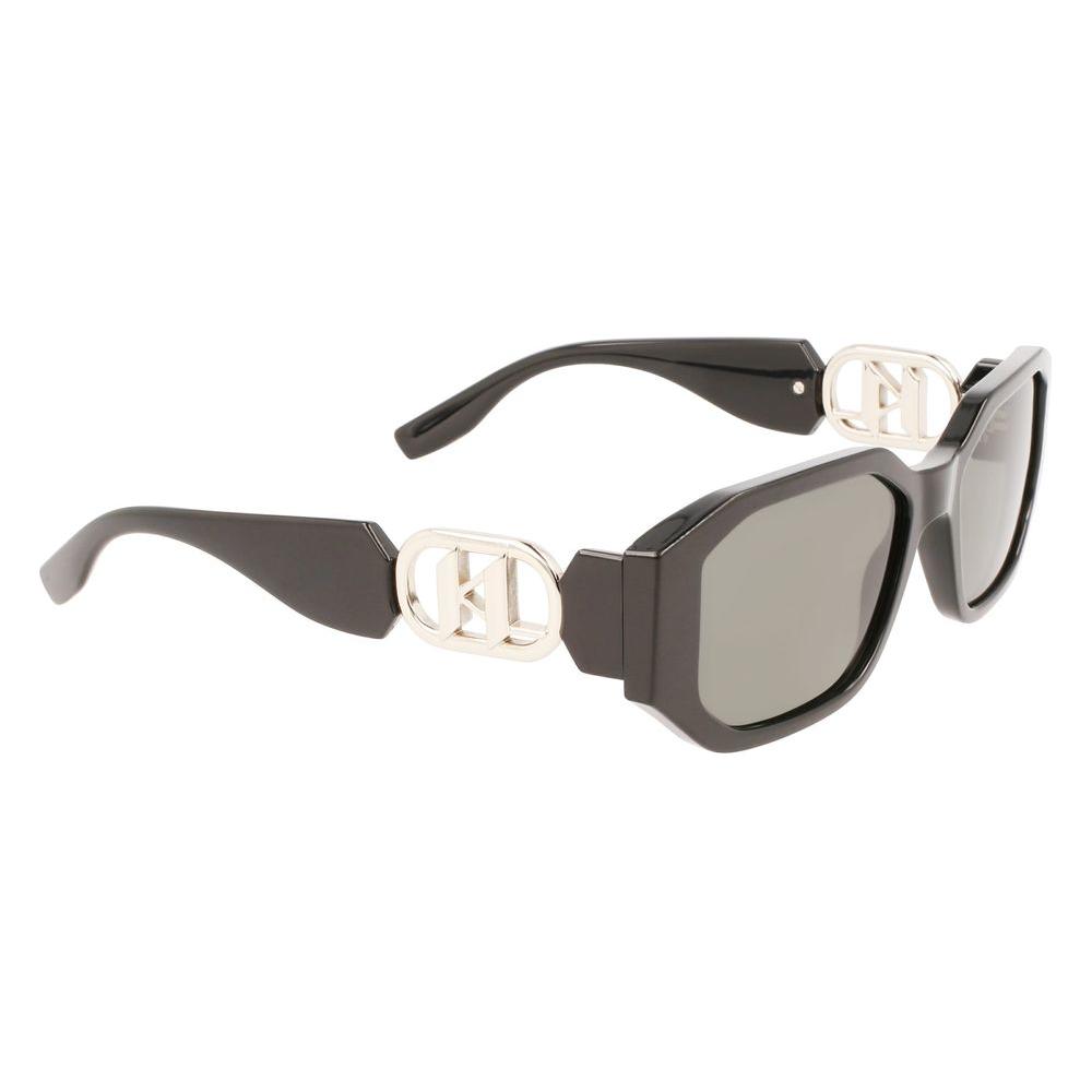 Karl Lagerfeld Black Injected Sunglasses Karl Lagerfeld Light Slate Gray