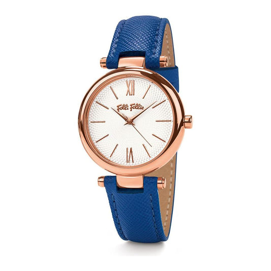 Folli Follie Blue Leather Watch Folli Follie Light Gray