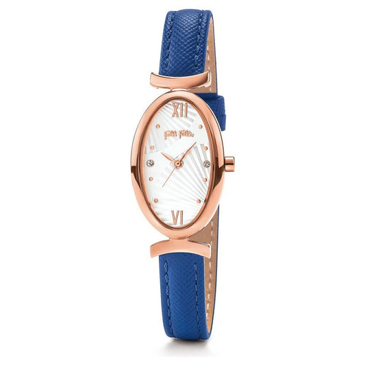 Folli Follie Blue Leather Watch Folli Follie Dark Slate Blue