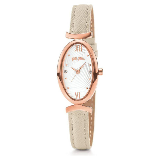 Folli Follie Beige Leather Watch Folli Follie Light Gray