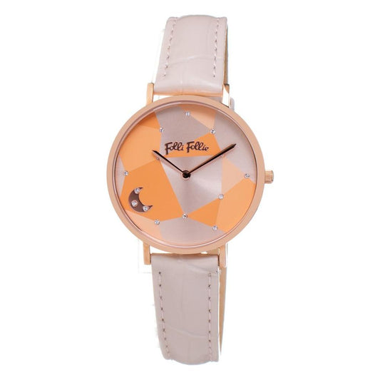 Folli Follie Beige Leather Watch Folli Follie Gray