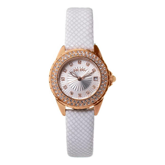 Folli Follie White Leather Watch Folli Follie Gray