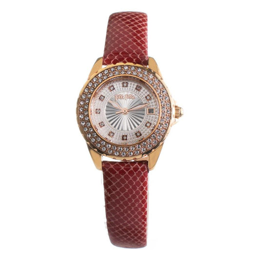 Folli Follie Red Leather Watch Folli Follie Dim Gray