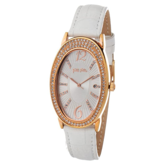 Folli Follie White Leather Watch Folli Follie Gray