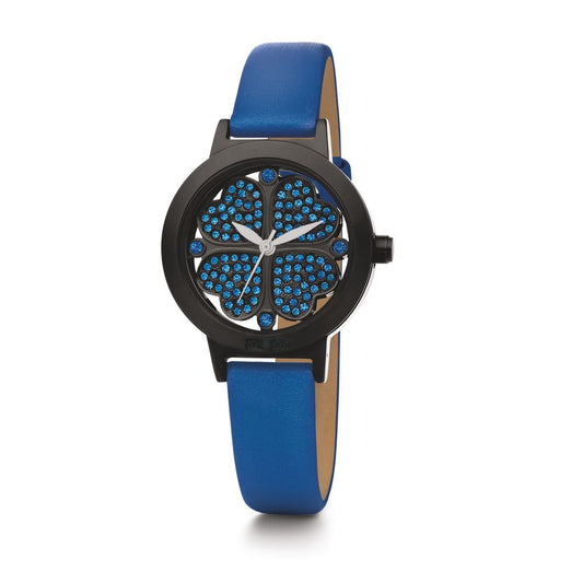 Folli Follie Blue Leather Watch Folli Follie Dark Slate Gray