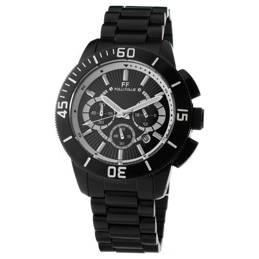 Folli Follie Black Stainless Steel Watch Folli Follie Dark Slate Gray