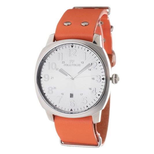 Folli Follie Orange Leather Watch Folli Follie Light Gray