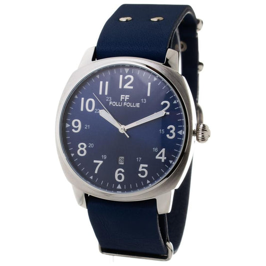 Folli Follie Blue Leather Watch Folli Follie Dark Slate Gray