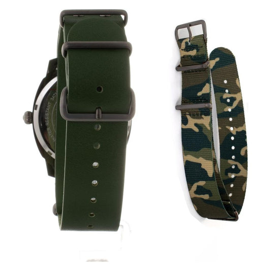 Folli Follie Green Leather Watch Folli Follie Dark Slate Gray