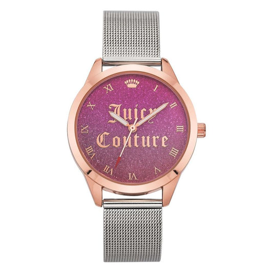 Juicy Couture Silver Stainless Steel Watch Juicy Couture Rosy Brown